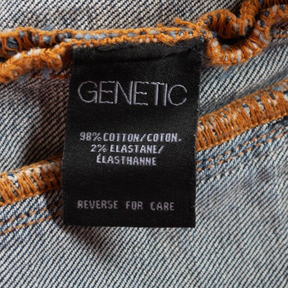 Genetic Bardot Skinny Jeans Womens 30 Blue Patch Pocket Raw Hem Ankle UU08X - Picture 8 of 8